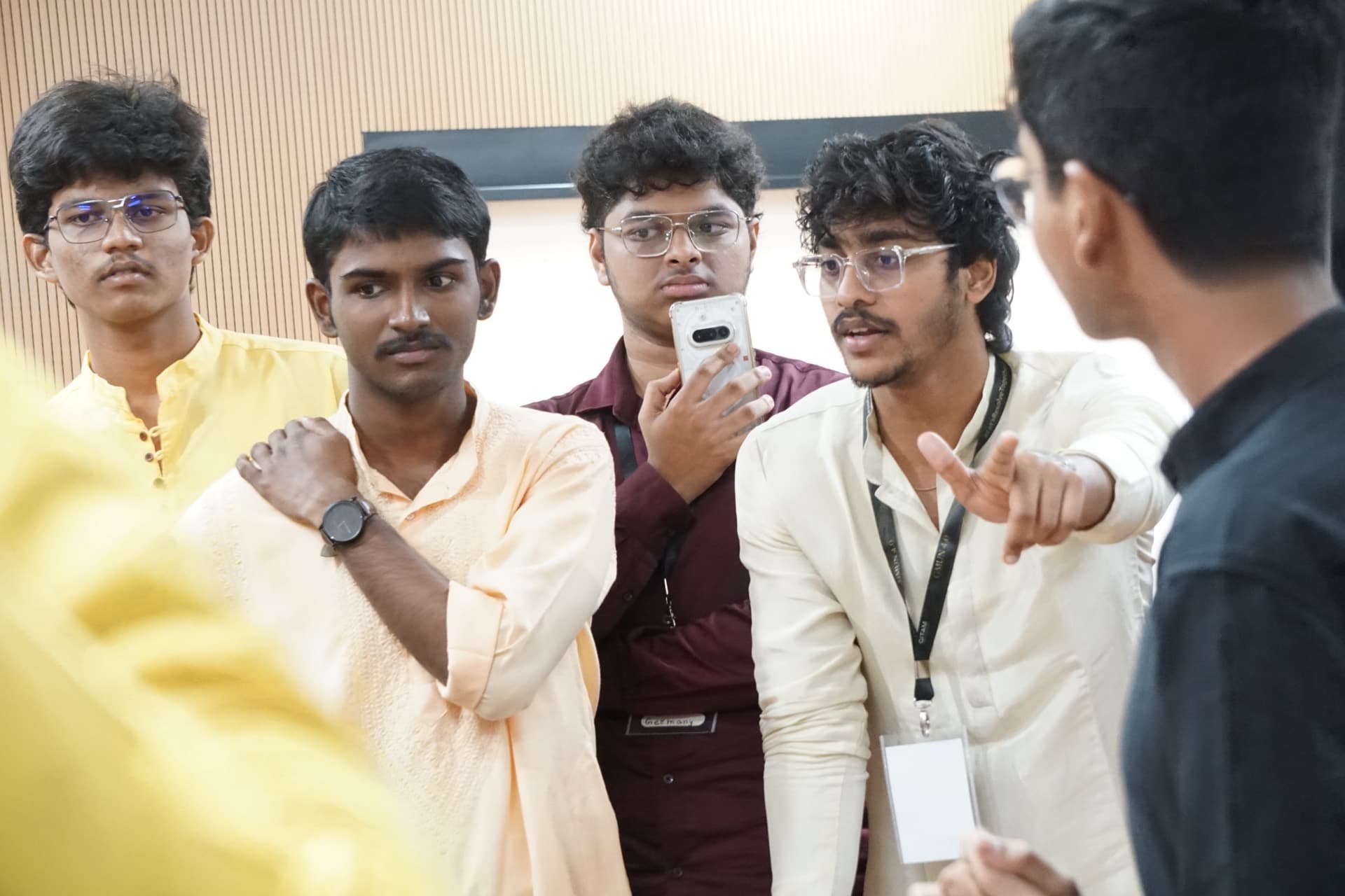 Delegates in conversation between sessions
